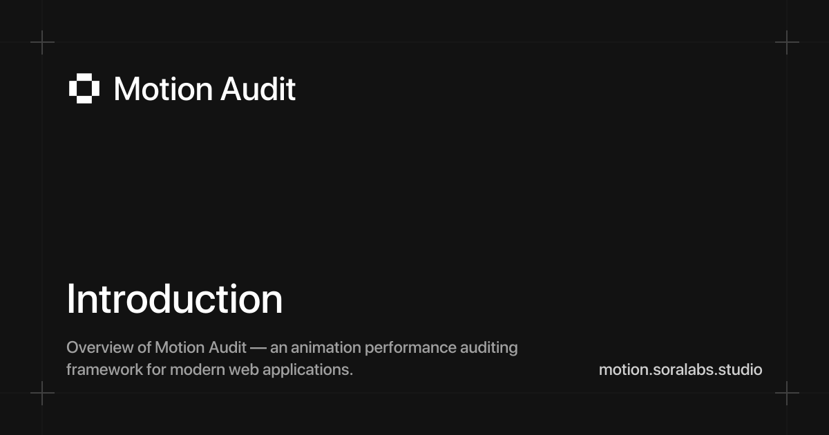 Introduction | Motion Audit